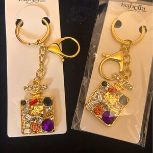 Elegant, colorful, rhinestone, keychain, or purse charm